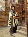 Reading Rabbi in the Vorhofe of the Temple